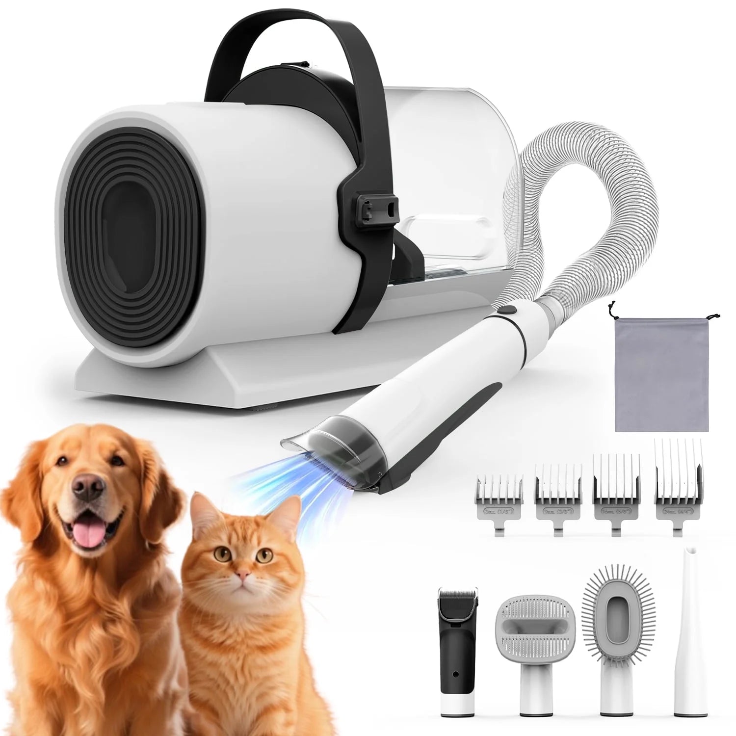 PG80 Dog Grooming Vacuum,5-In-1 Dog Grooming Kit ,11000Pa Suction Power,2.5L Dog Hair Vacuum for Shedding Dogs Cats Hair,