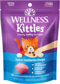Wellness Kittles Crunchy Cat Treats, All Lifestages, Kitten to Senior, Natural, Grain Free, Tuna and Cranberry Flavor, 6 Oz Bag