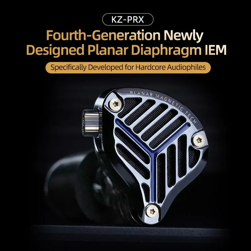PRX Fourth-Generation Planar Diaphragm Earphone Hifi Bass Earbuds Monitor Headset Sport Music IEM Replaceable Cable