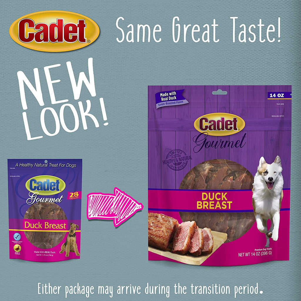 Gourmet Duck Jerky Dog Treats for Training - Healthy & Natural Dog Training Treats for Small & Large Breeds - Inspected & Tested in USA (14 Oz.)
