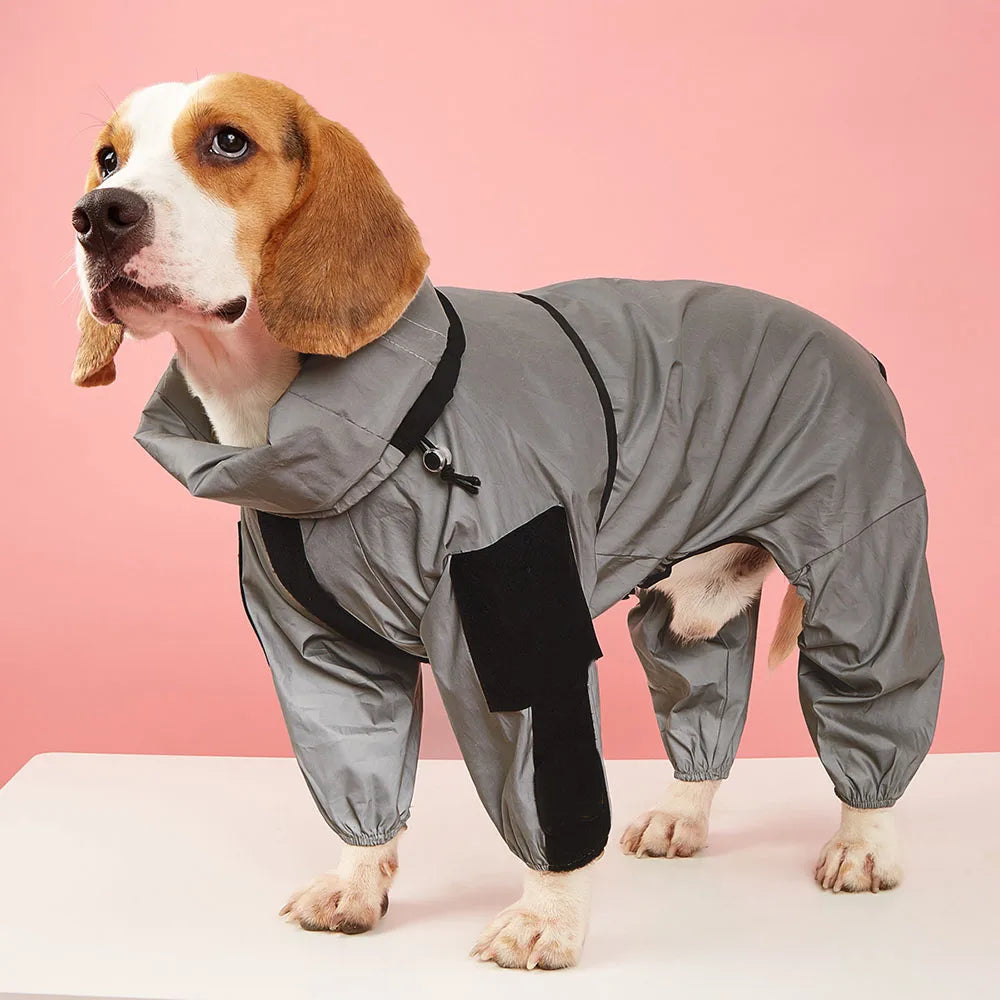 Reflective Dog Raincoat Dog Waterproof Jumpsuit Sunscreen Coat Jacket for Puppy Large Dogs Outdoor Clothes Pet Cat Dog Products