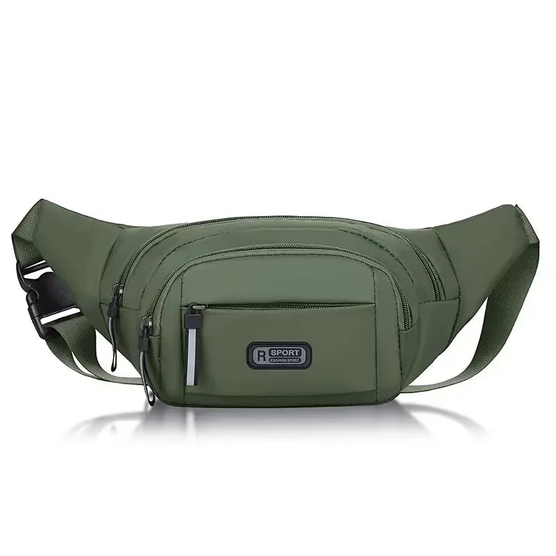 Men Canvas Fit Waistpack Mobile Fanny Waist Packs Men'S Sports Outdoor Leisure Running anti Theft Ultra Thin Invisible Waist Bag