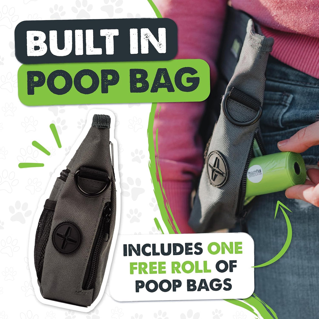 Dog Treat Pouch | No Spill Magenetic Clasp - Hands-Free Pouches for Training - Pets Training Treat Pouches for Dog Walks - Pet Bags Pouch - Built in Poop Bag Holder
